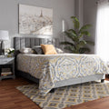 Silver Orchid Sten Glam And Luxe Upholstered Panel Bed With Headboard