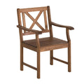 Claremont Ecualyptus Cross Back Wood Outdoor Dining Chair