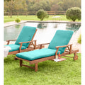 Claremont Eucalyptus Wood Outdoor Chaise Lounge Natural