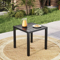 Havenside Home Claribelle Black Metal Small Square Side End Table