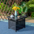 Havenside Home Claribelle Square Side Table With Umbrella Hole