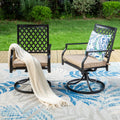 Havenside Home Claribelle Swivel Patio Rocker Dining Chairs Set Of 2