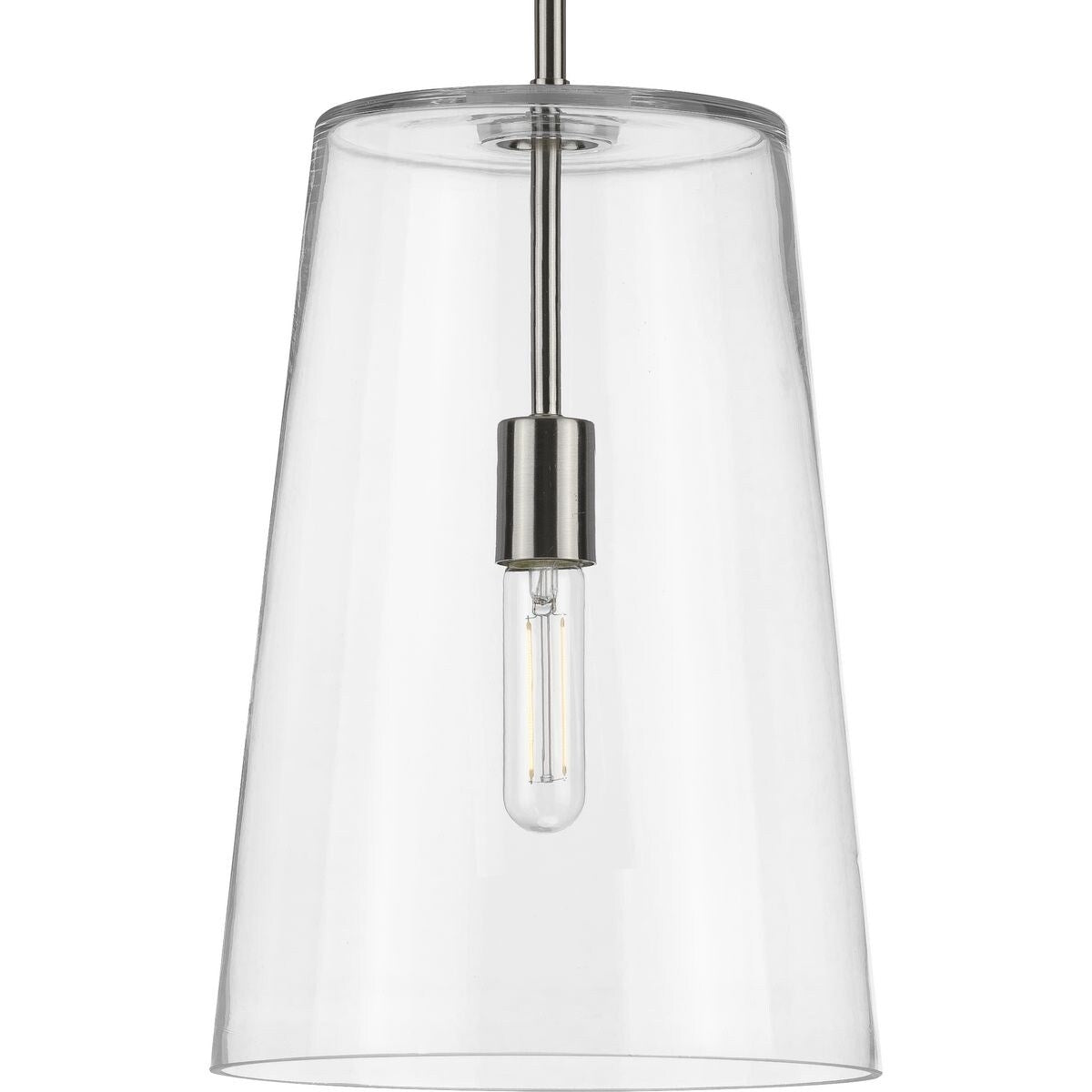 Clarion Collection Brushed Nickel One Light Medium Pendant 17.7 X 13.3 X 13.3