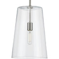 Clarion Collection Polished Nickel One Light Medium Pendant 17.7 X 13.3 X 13.3