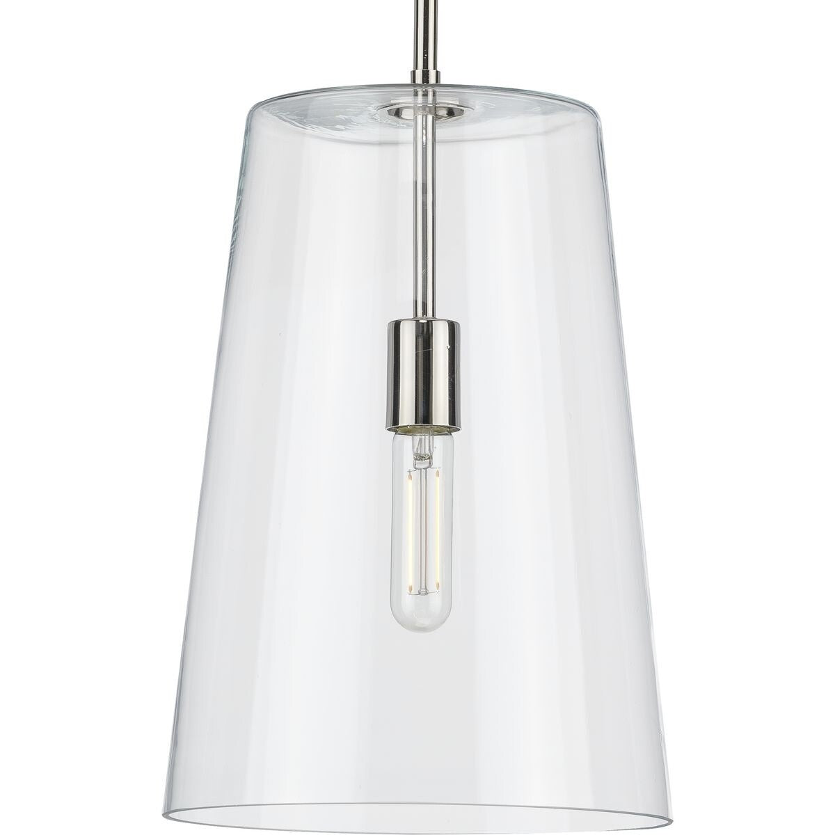 Clarion Collection Polished Nickel One Light Medium Pendant 17.7 X 13.3 X 13.3