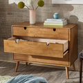 Clark Oak Finish 3 Drawer Dresser By Inspire Q Modern