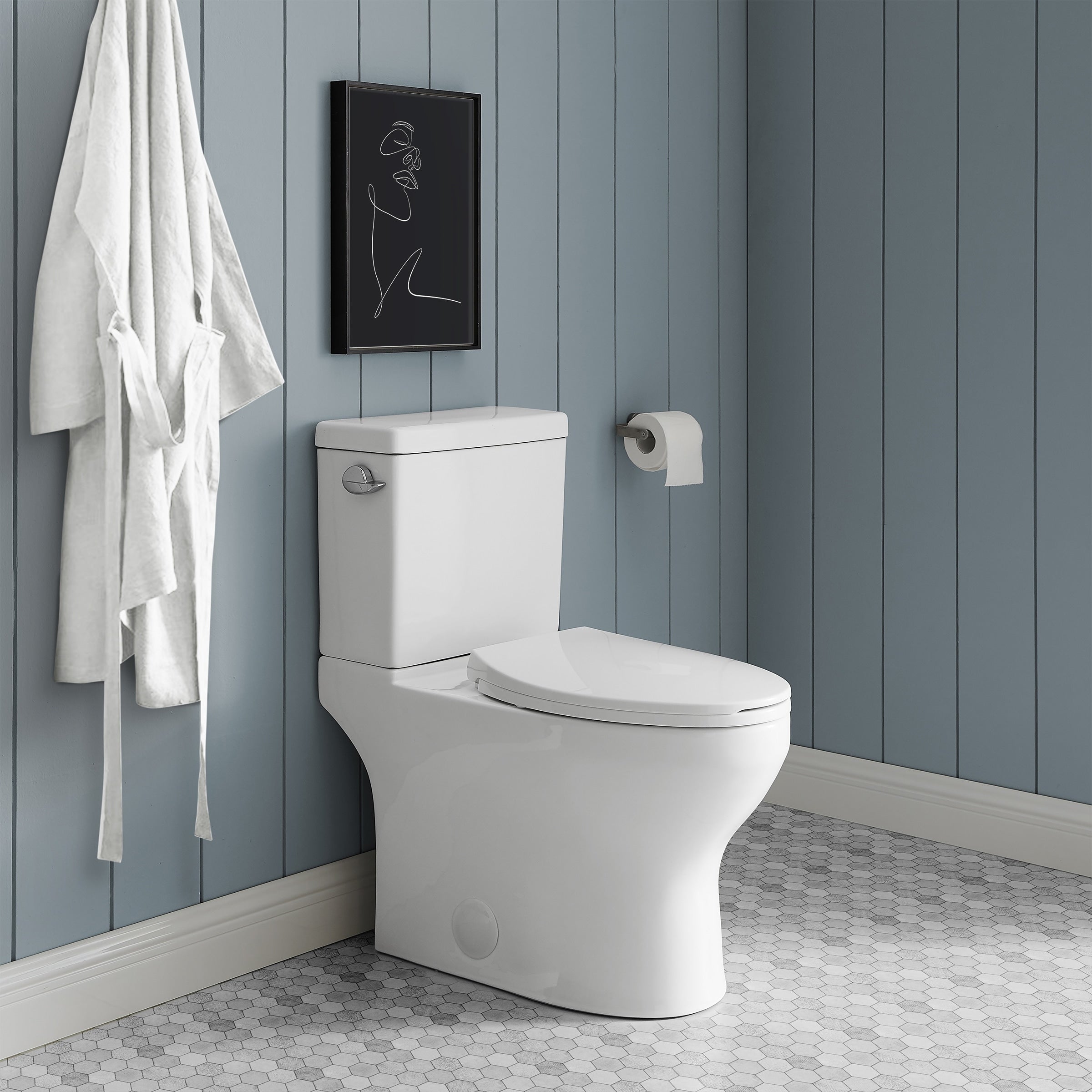 Classe Two Piece Elongated Left Side Flush Handle Toilet