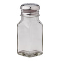 Classic 2.5 Ounce Diner Style Square Glass Salt Or Pepper Shaker
