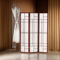 Classic 3 Panel Wooden Folding Screen Brown