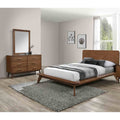 Classic 3 Piece Walnut Finish Wooden Bedroom Furniture Set