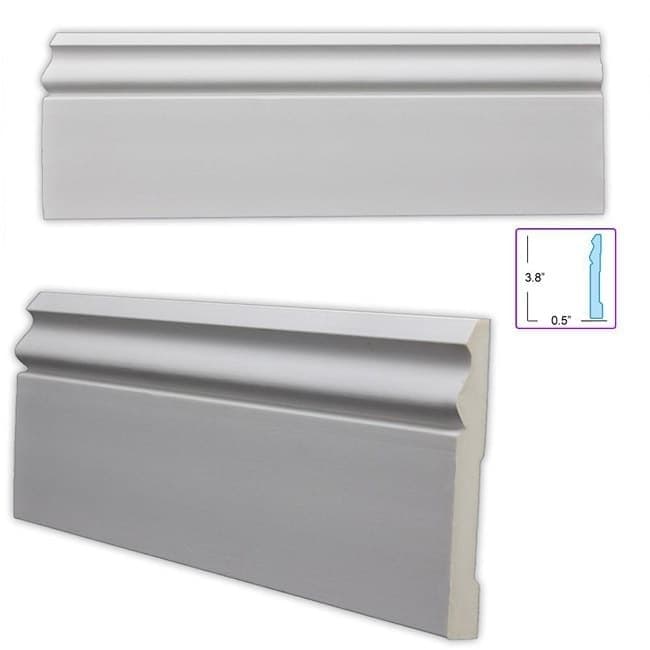 Classic 3.75 Inch Baseboard 8 Pieces