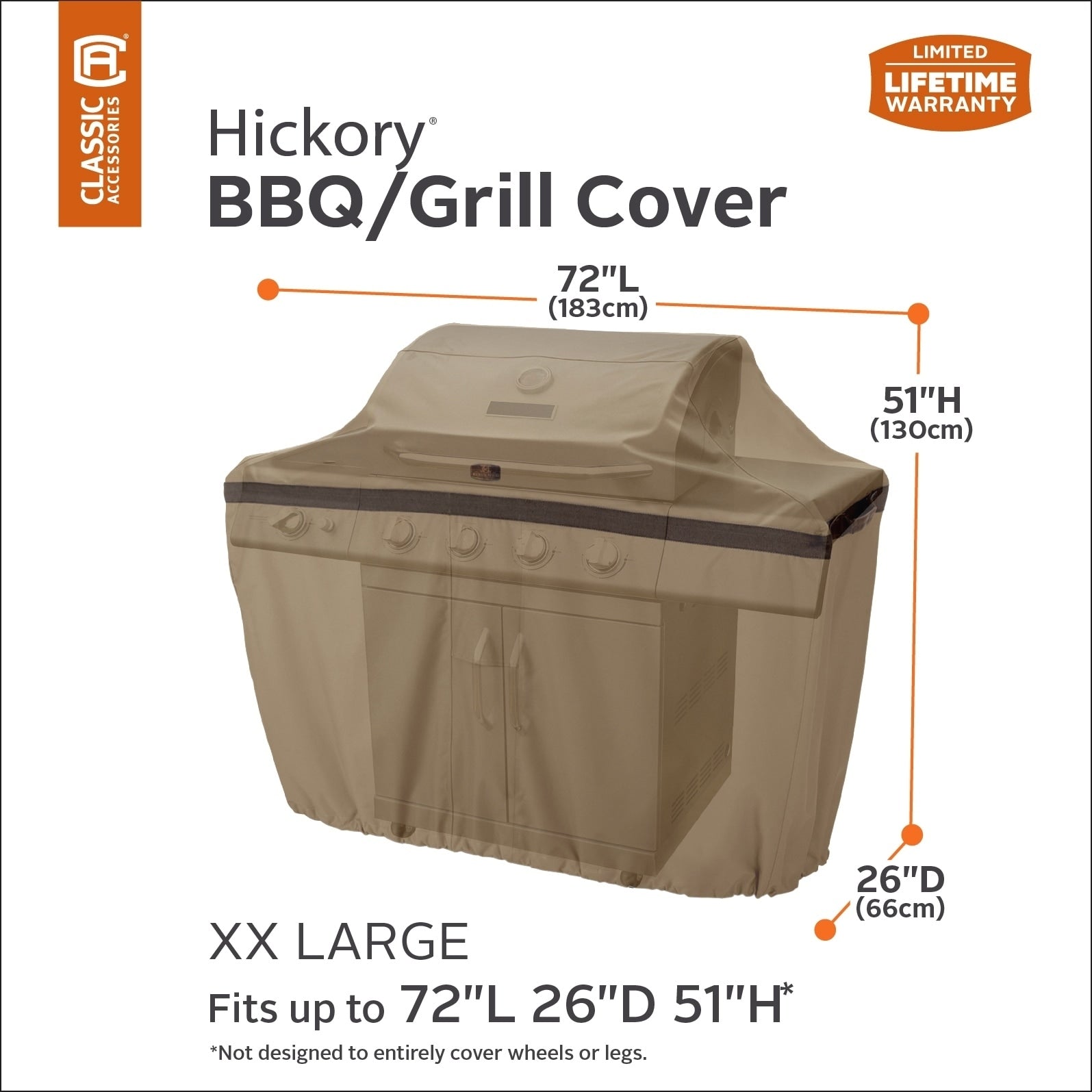 Classic Accessories Heavy Duty Hickory Grill Cover