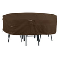 Classic Accessories Madrona Rainproof Rectangular Oval Patio Table Chair Set Cover Large