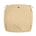 Classic Accessories Montlake Fadesafe Square Rectangle Seat Quilted Lounge Cushion Cover Chamomile