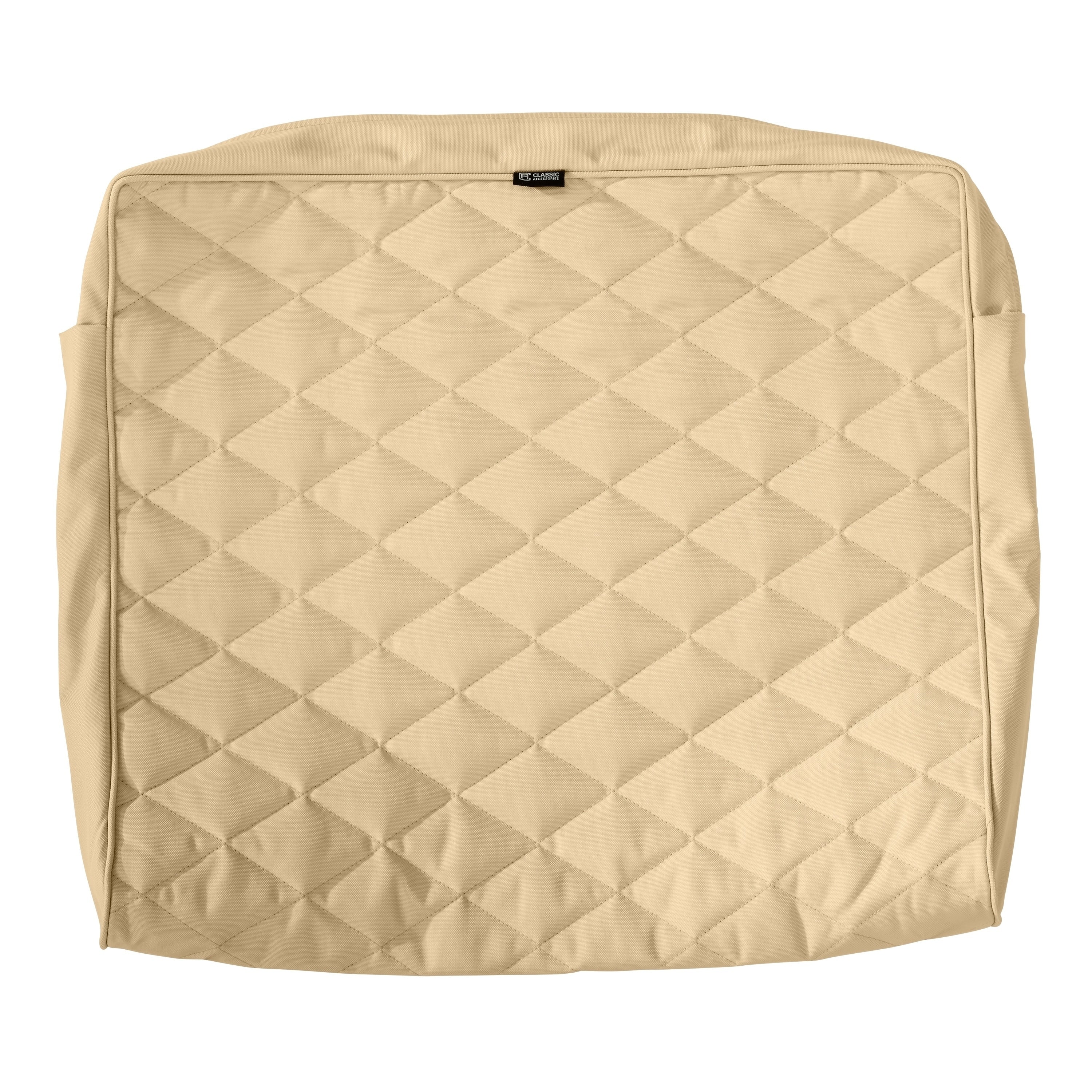 Classic Accessories Montlake Fadesafe Wide Back Lounge Quilted Cushion Cover Chamomile