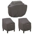 Classic Accessories Ravenna Water Resistant 64 Inch Bbq Grill Cover And 38 Inch Patio Lounge Chair Cover Bundle