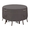 Classic Accessories Ravenna Water Resistant 60 Inch Round Patio Table Chair Set Cover