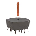 Classic Accessories Ravenna Round Patio Table Chair Set Cover With Umbrella Hole
