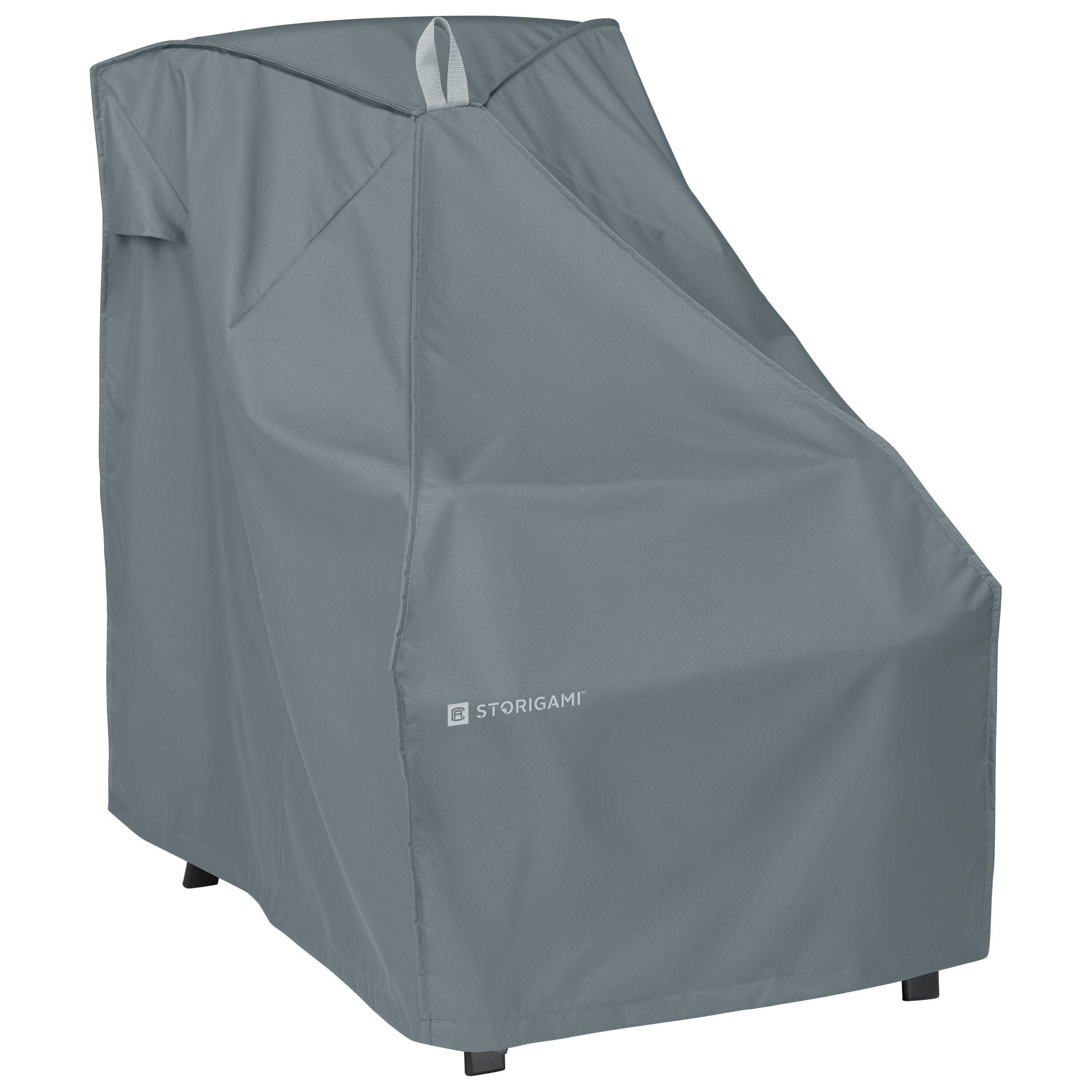 Classic Accessories Storigami Easy Fold High Back Chair Cover Monument Grey