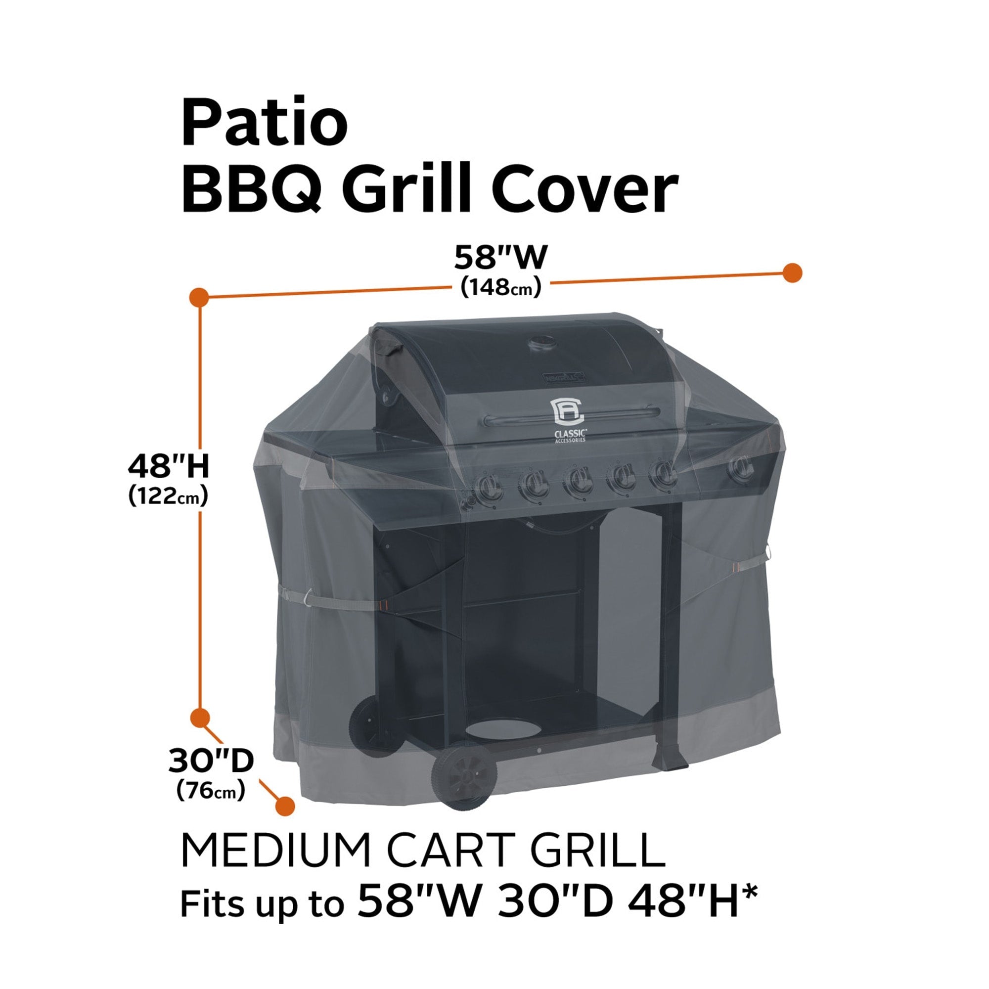 Classic Accessories Stormpro Rainproof Bbq Grill Cover
