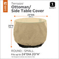 Classic Accessories Terrazzo Water Resistant 24 Inch Round Ottoman Coffee Table Cover