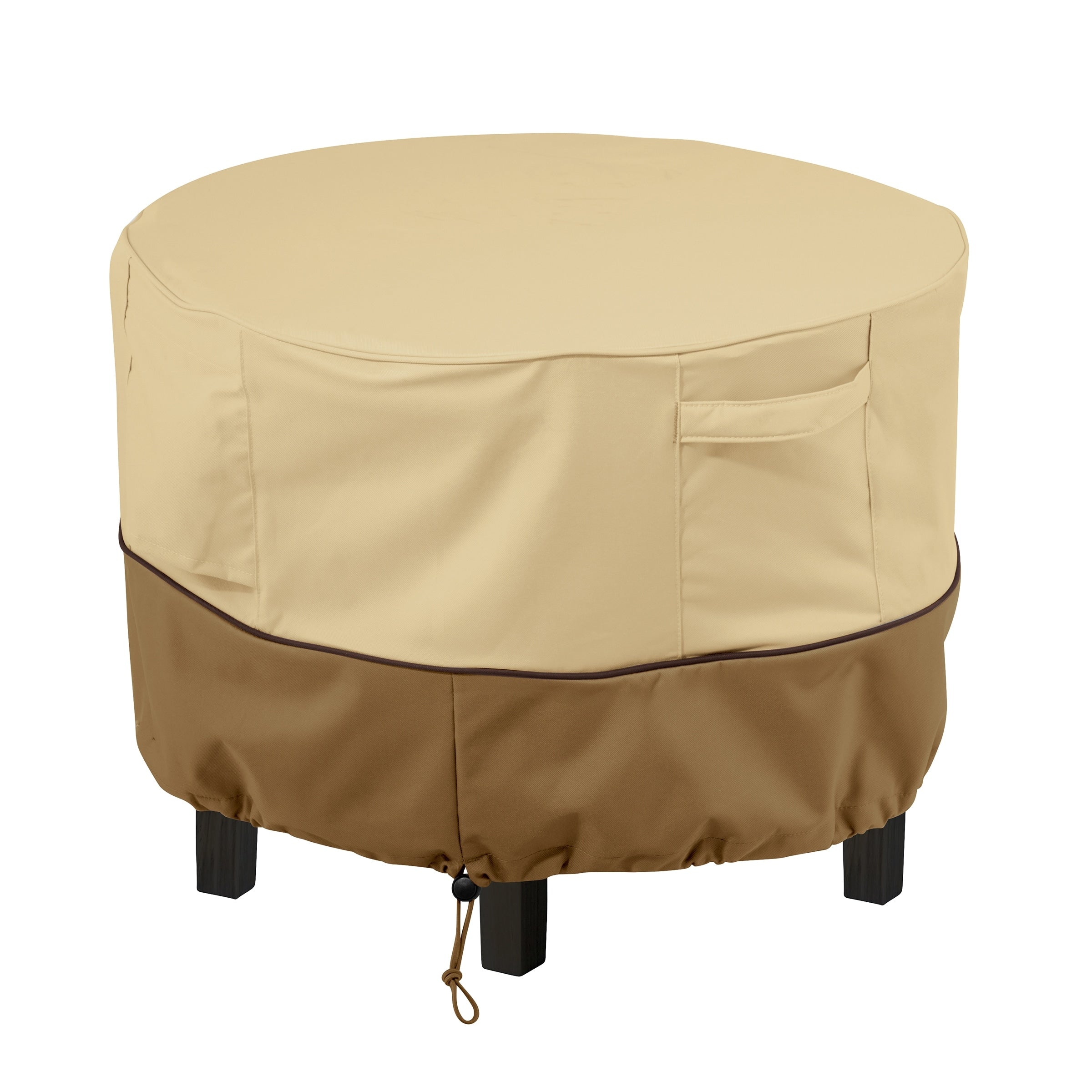 Classic Accessories Veranda Round Patio Ottoman Coffee Table Cover