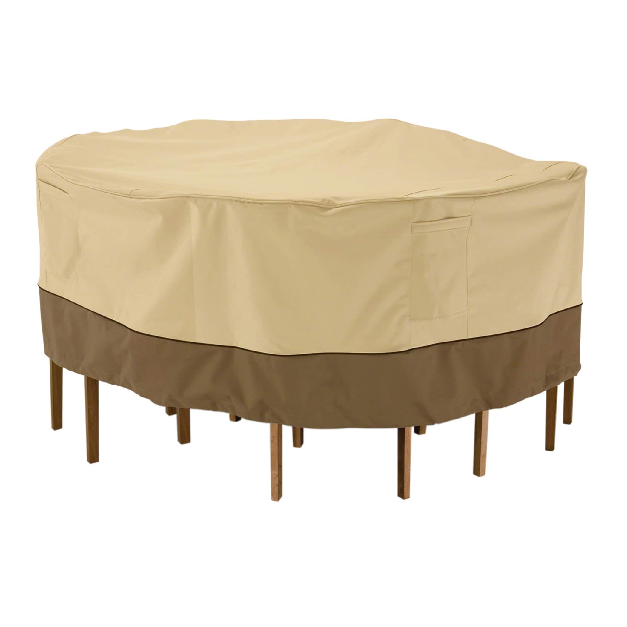 Classic Accessories Veranda Round Patio Table Chair Set Cover