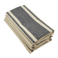 Classic Banded Stripe Design Cotton Napkin Set Of 4 Pcs