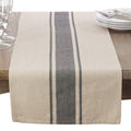 Classic Banded Stripe Pattern Cotton Table Runner