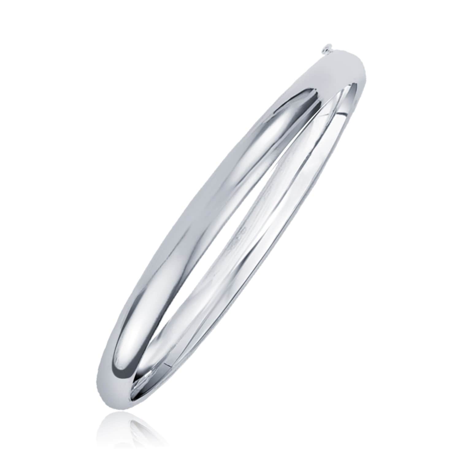Classic Bangle In 14K White Gold 5.0Mm
