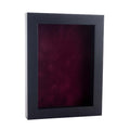 Classic Black Wood Shadown Box Frame With Acrylic Front Dark Red Suede Backing 30 Sizes