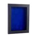 Classic Black Wood Shadown Box Frame With Acrylic Front Royal Blue Suede Backing 30 Sizes