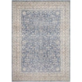 Classic Blue Ivory Ornate Vintage Area Rug 96 X 125