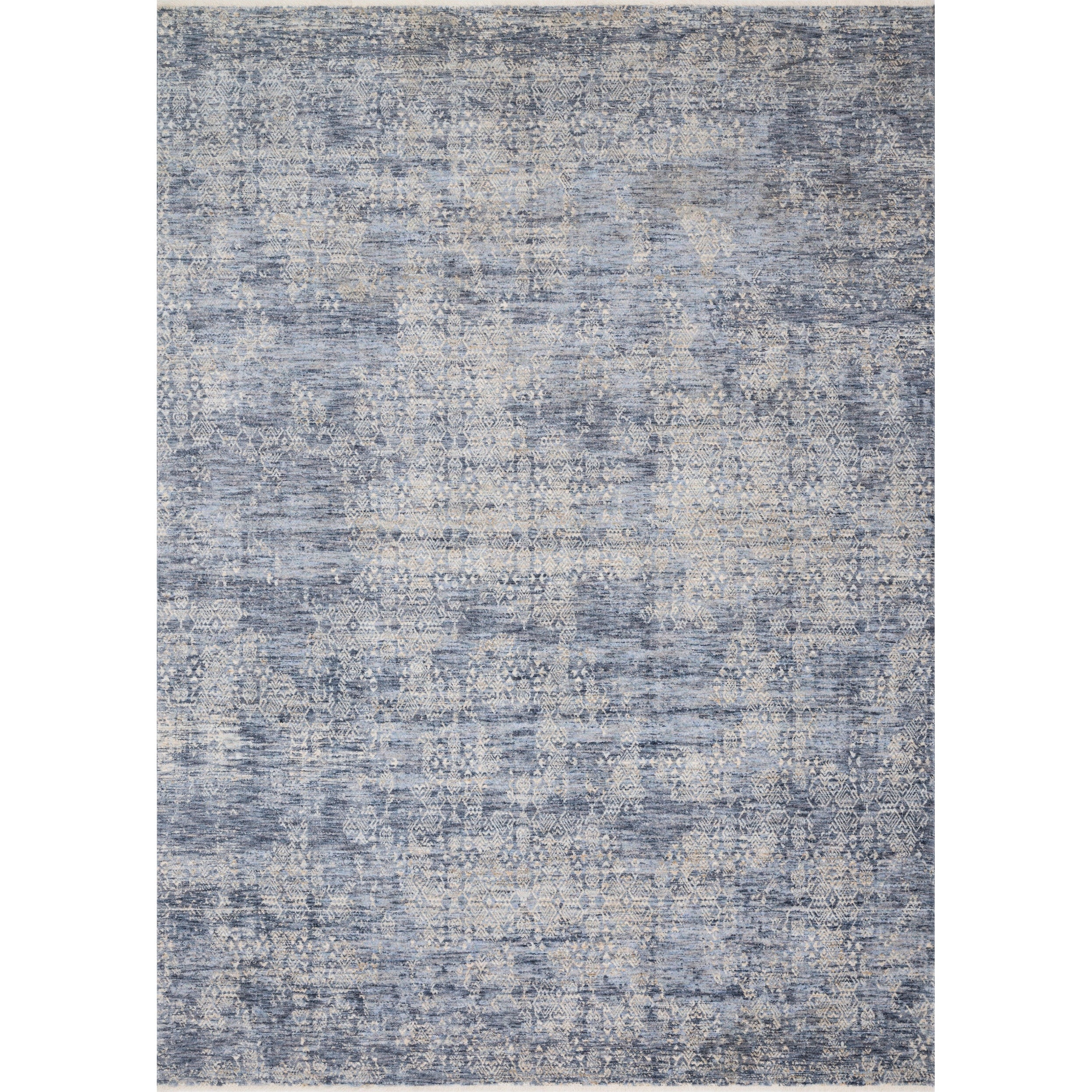 Classic Blue Ornate Vintage Area Rug 96 X 125