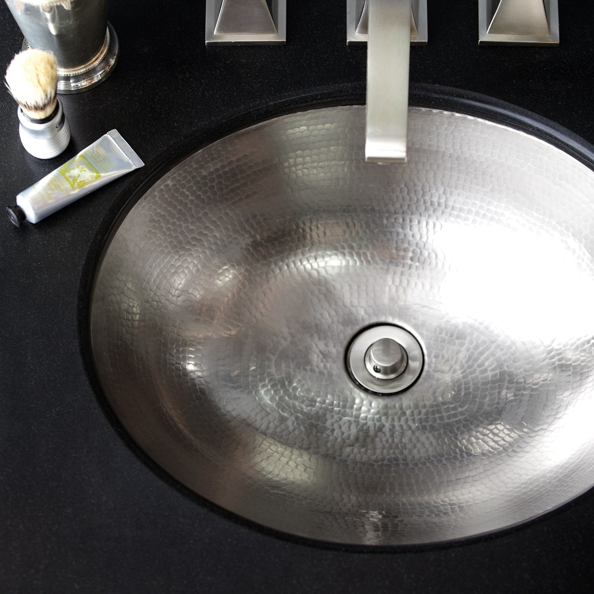 Classic Brushed Nickel Undermount Bathroom Sink