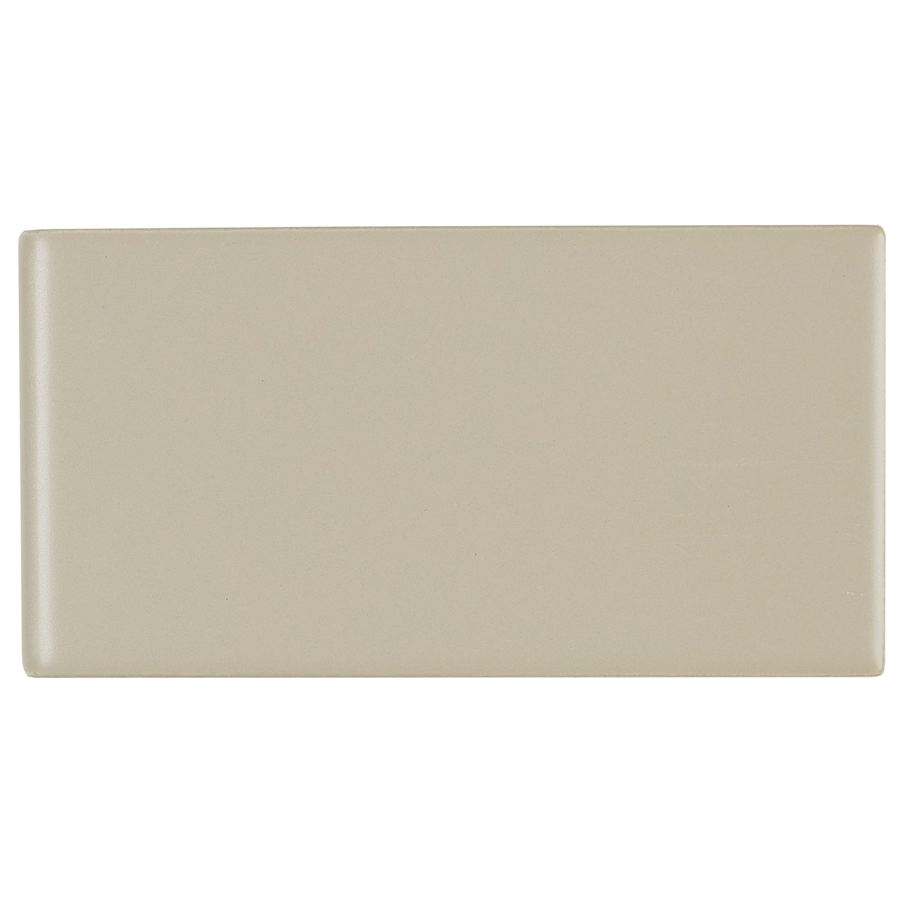 Classic Ceramic 3X6 Inch Bullnose 3 Inch Side In Matte Urban Putty 3X6