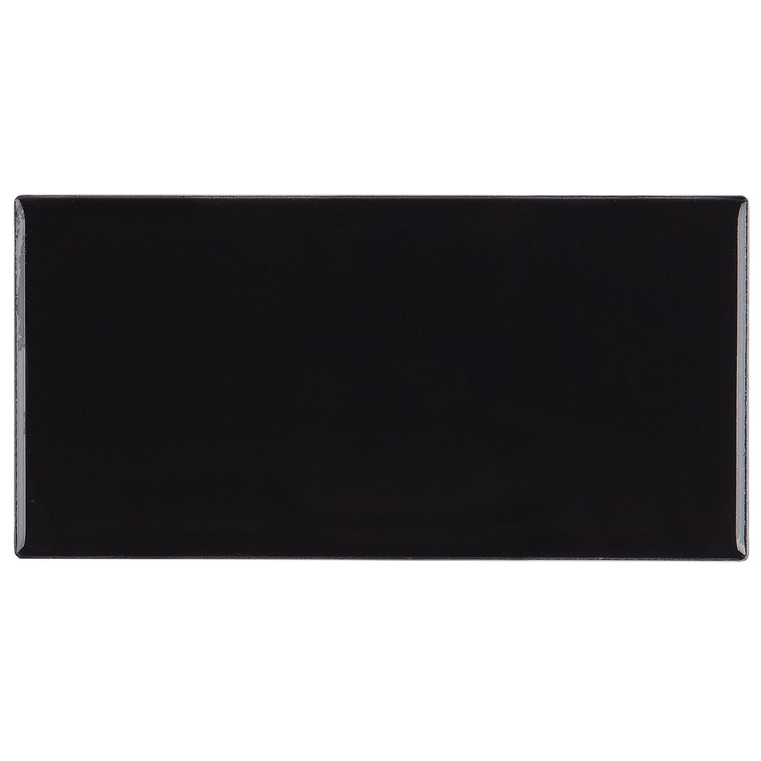 Classic Ceramic 3X6 Inch Wall Tile In Black 3X6