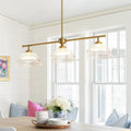 Classic Chic 3 Light Kitchen Island Dome Glass Pendant 37.4 In