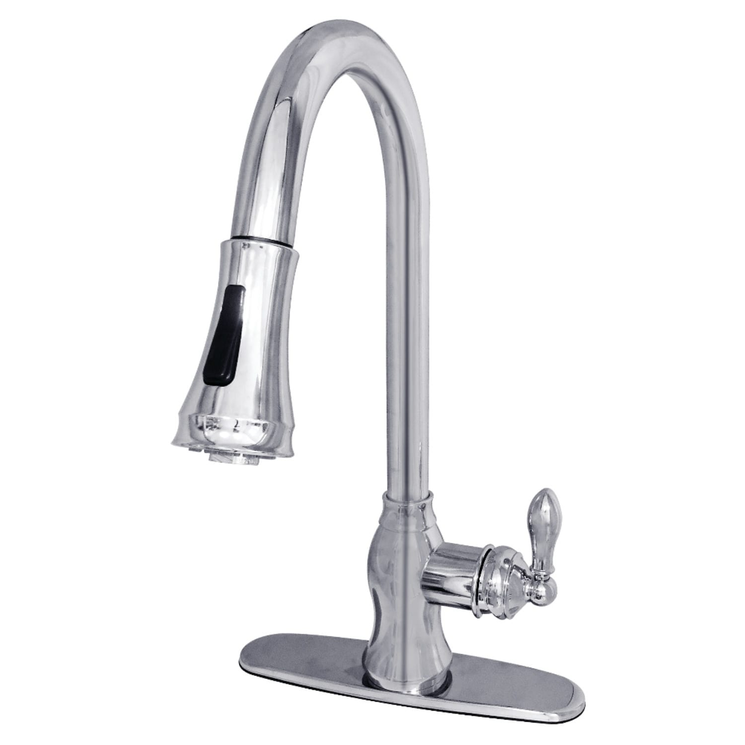 Classic Chrome Single Handle Faucet With Pull Down Spout