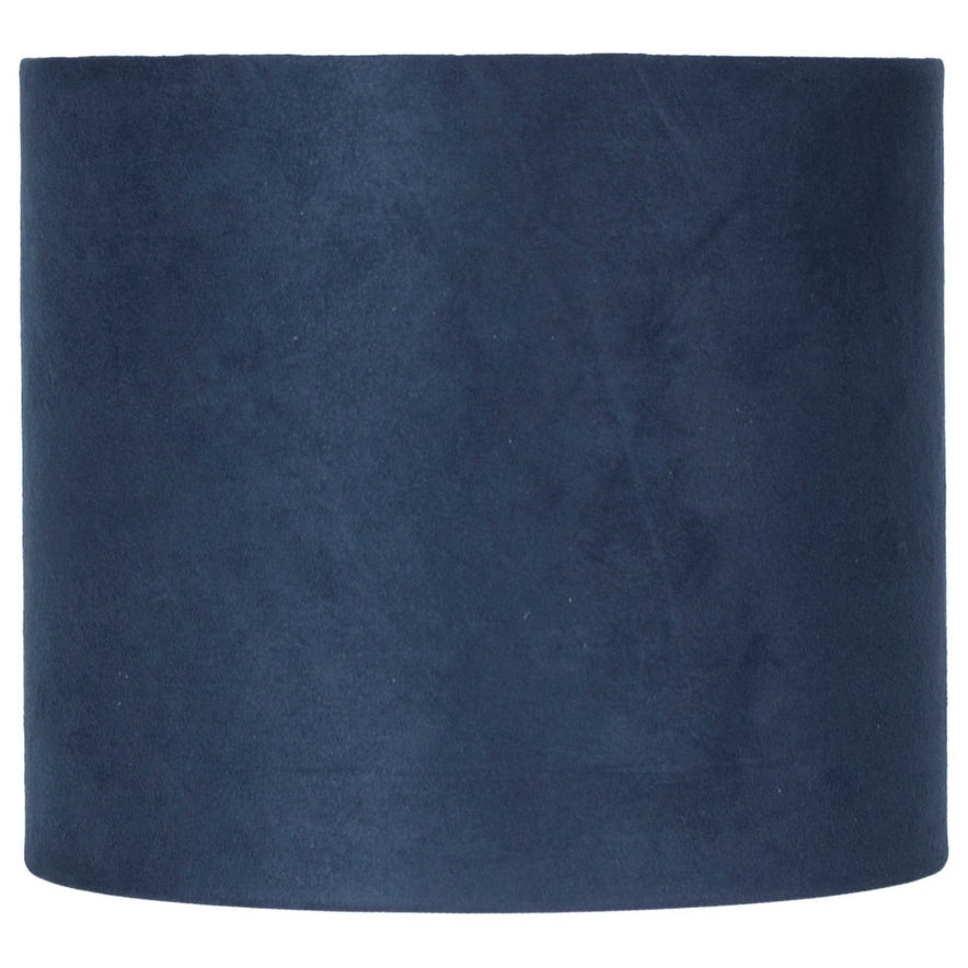 Classic Drum Suede Lamp Shade Navy Blue 8 To 16 Bottom Size