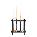 Classic Floor Billiard Pool Cue Rack Black Finish