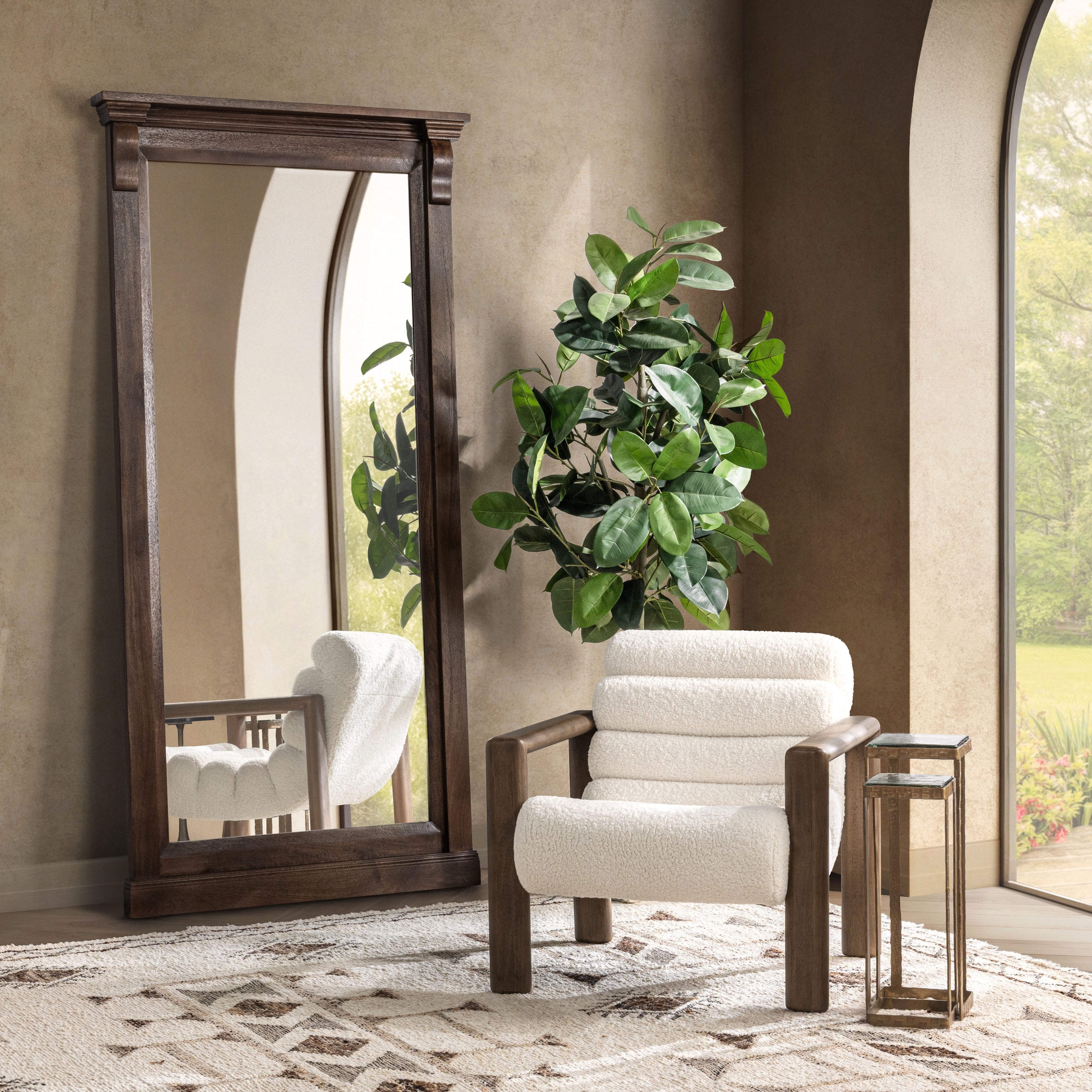 Classic Home Adelaide Solid Mango Wood Floor Mirror