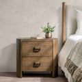 Classic Home Kyrie 2 Drawer Oak Veneer Nightstand