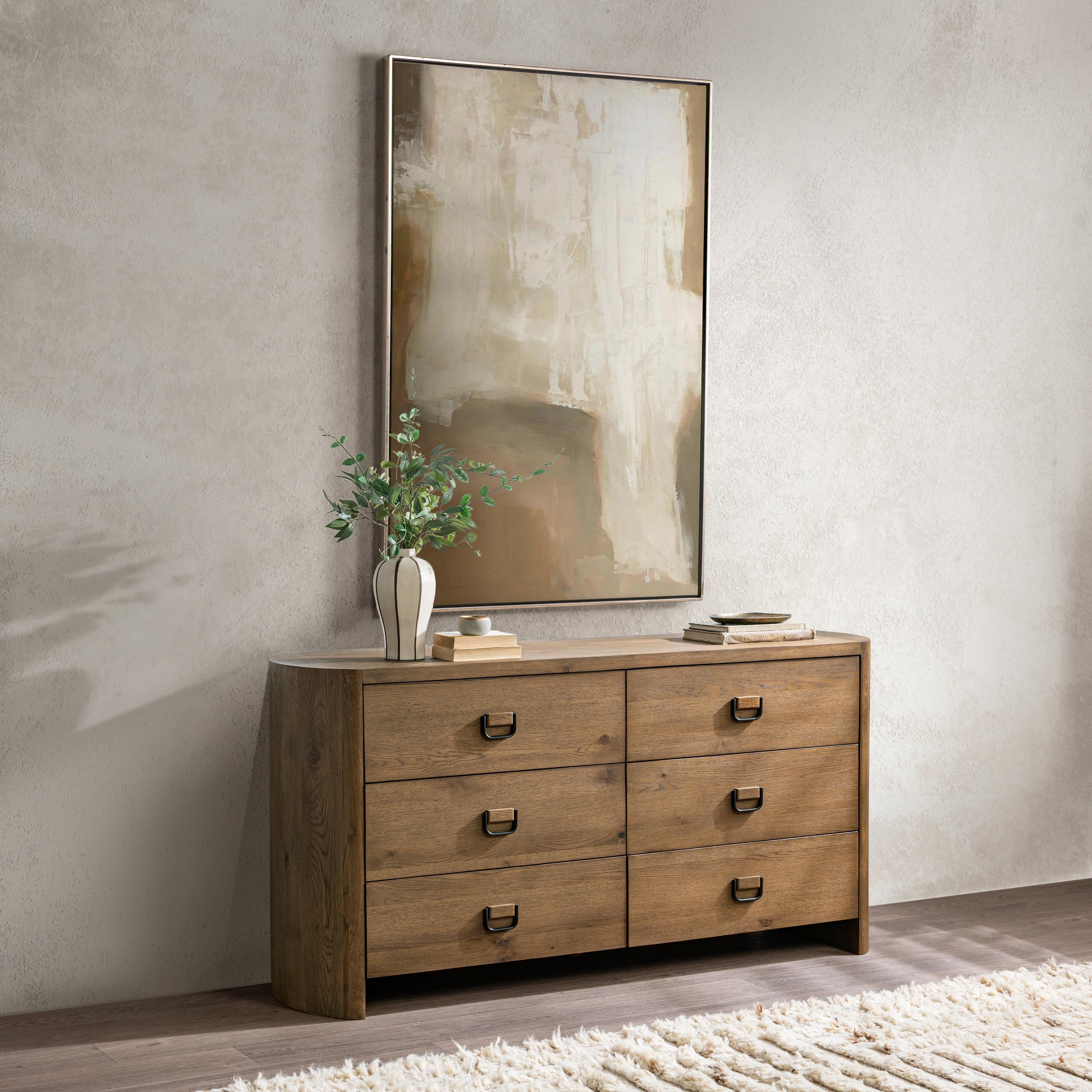 Classic Home Kyrie 6 Drawer Oak Veneer Dresser