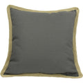 Classic Jute Trimmed Solid 20X20 Pillow Feather Charcoal