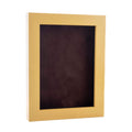 Classic Natural Wood Shadow Box Frame With Acrylic Front Brown Suede Backing 30 Sizes
