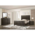 Classic Transitional Espresso Finish 4Pc Bedroom Furniture Set Bed Dresser Nightstand Mirror
