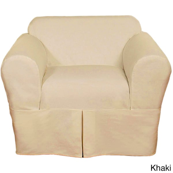Classic Slipcovers Two Piece Twill Chair Slipcover