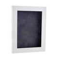 Classic White Wood Shadown Box Frame With Acrylic Front Dark Grey Suede Backing 30 Sizes