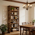 Classic Wooden Bookshelf Elegant Display Shelves Sturdy Freestanding Bookcase